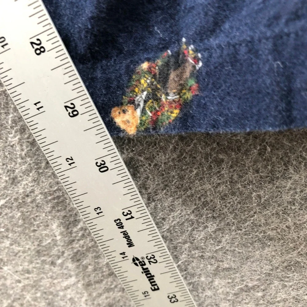Polo Ralph Lauren Polo Bear Flannel Pajama Pants Mens M Navy Holiday Cotton